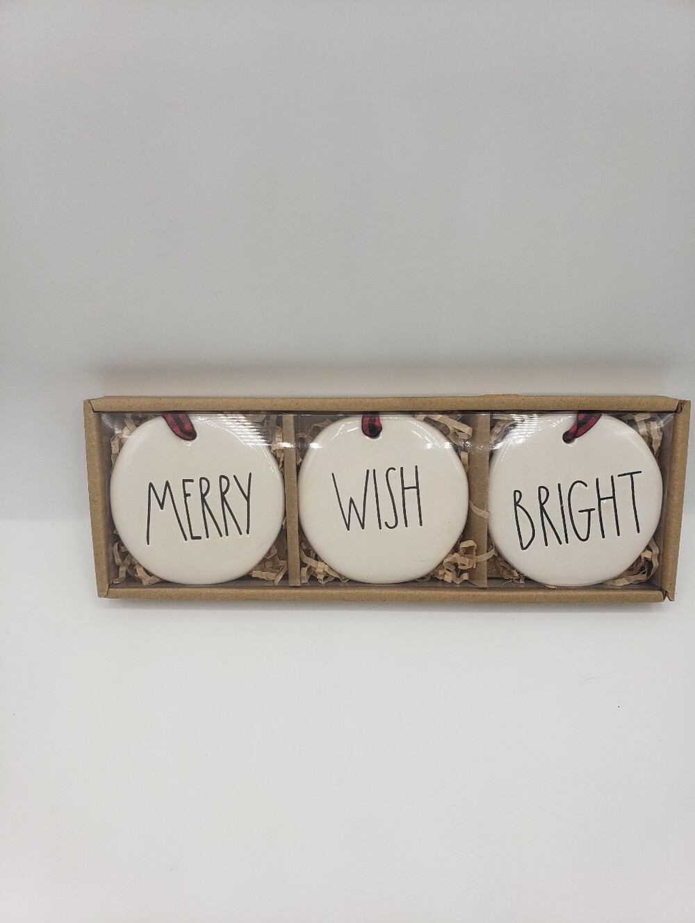 Rae Dunn Christmas Ornaments MERRY WISH BRIGHT